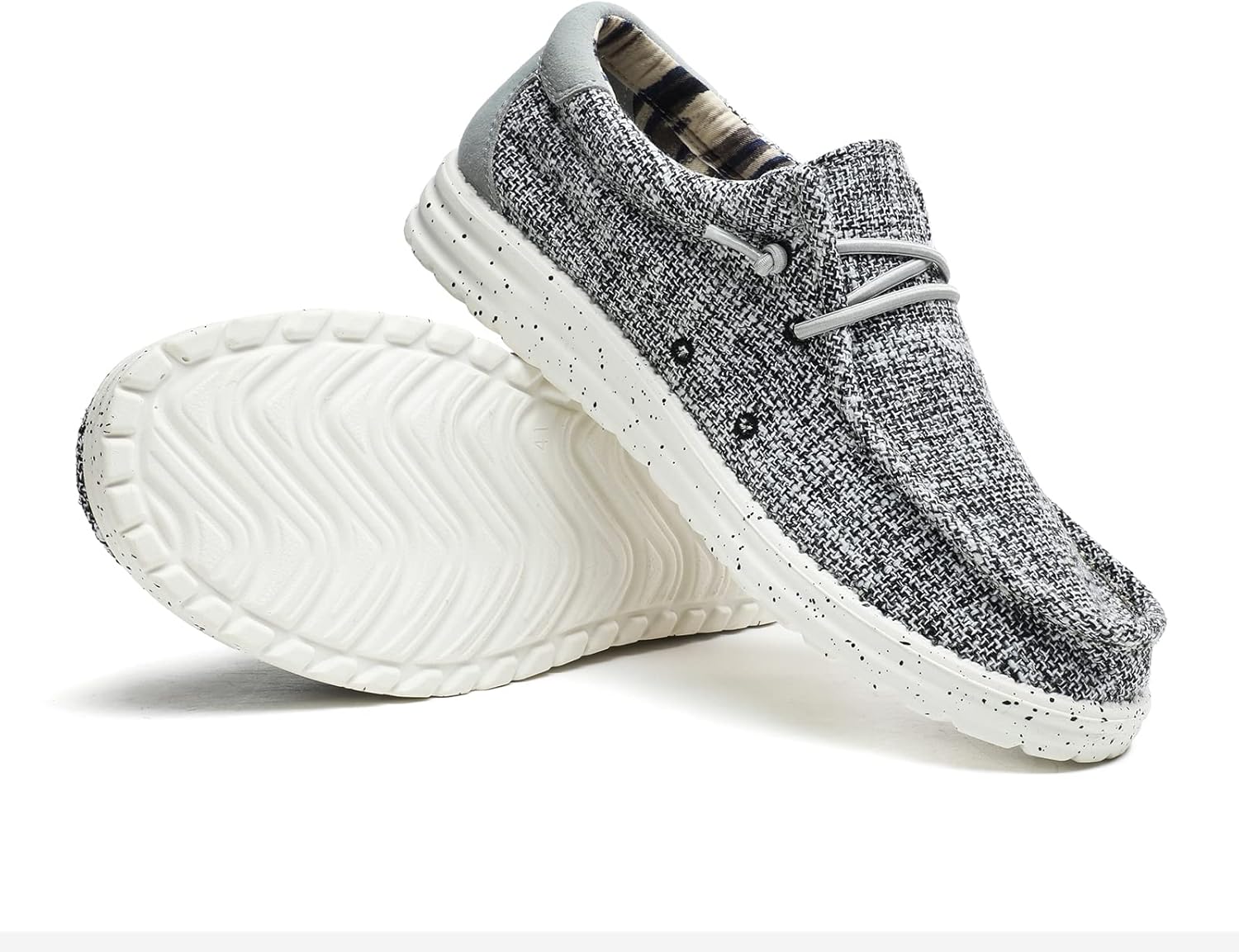 

Мужские летние лоферы JSWEI, машинная стирка, шнуровка, повседневные слипоны, легкие, удобные с мягкой подошвой, для прогулок и путешествий, на пляж, подарок для мужчин, растягивающиеся лоферы, белый/черный