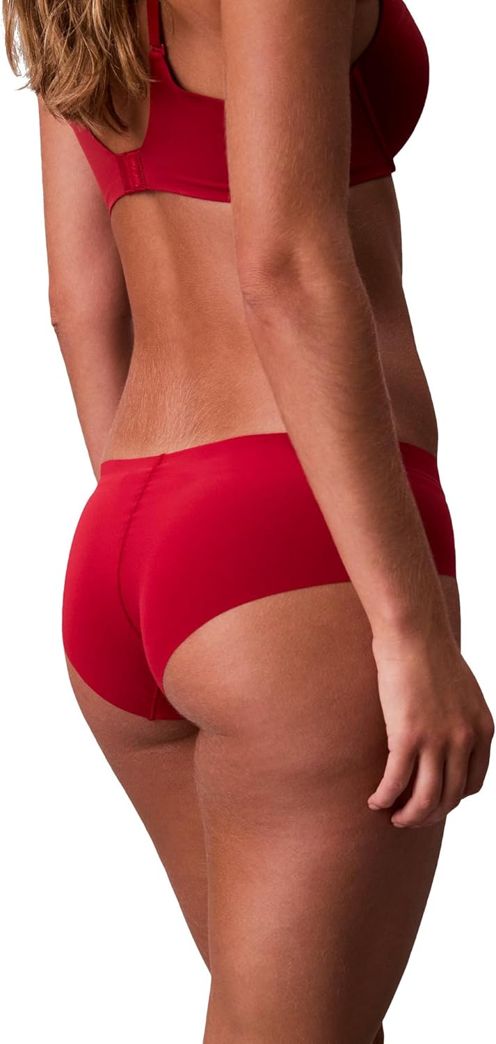 Женские бесшовные трусики-хипстеры Calvin Klein Invisibles, упаковка, Red Stamp/Nymphs Thigh/Black/Cedar/Speakeasy — фото 4