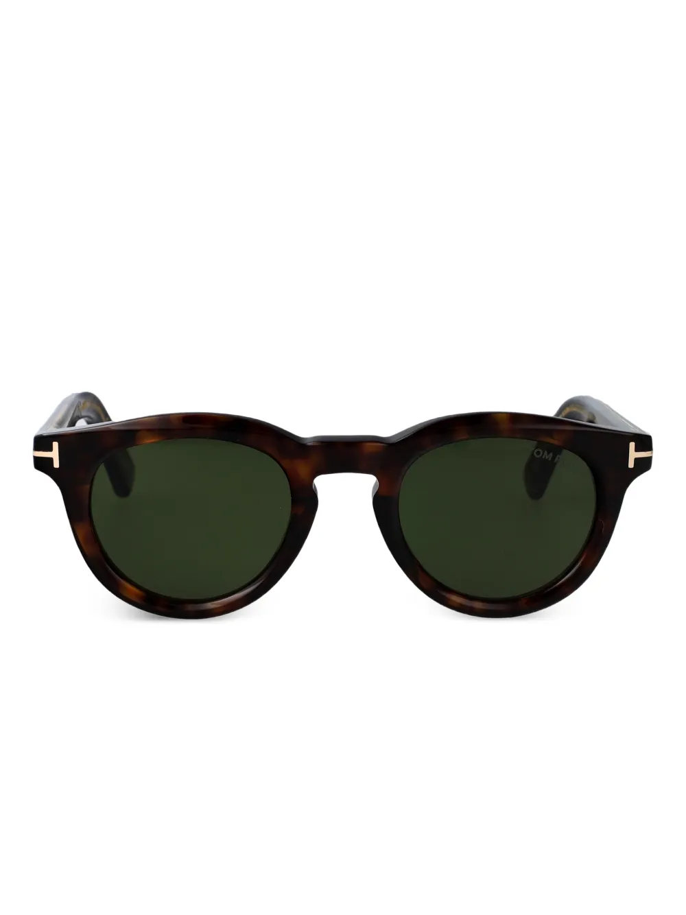 

Солнцезащитные очки в круглой оправе Tom Ford, коричневый