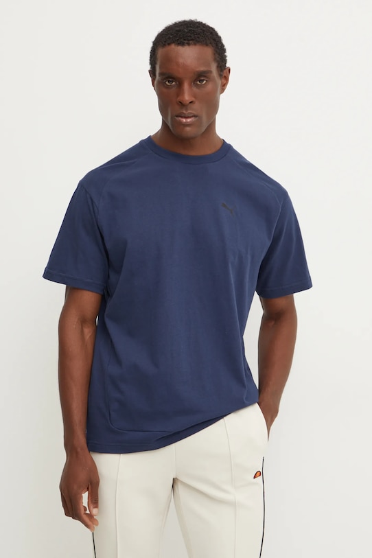 

Хлопковая футболка Puma, темно-синий