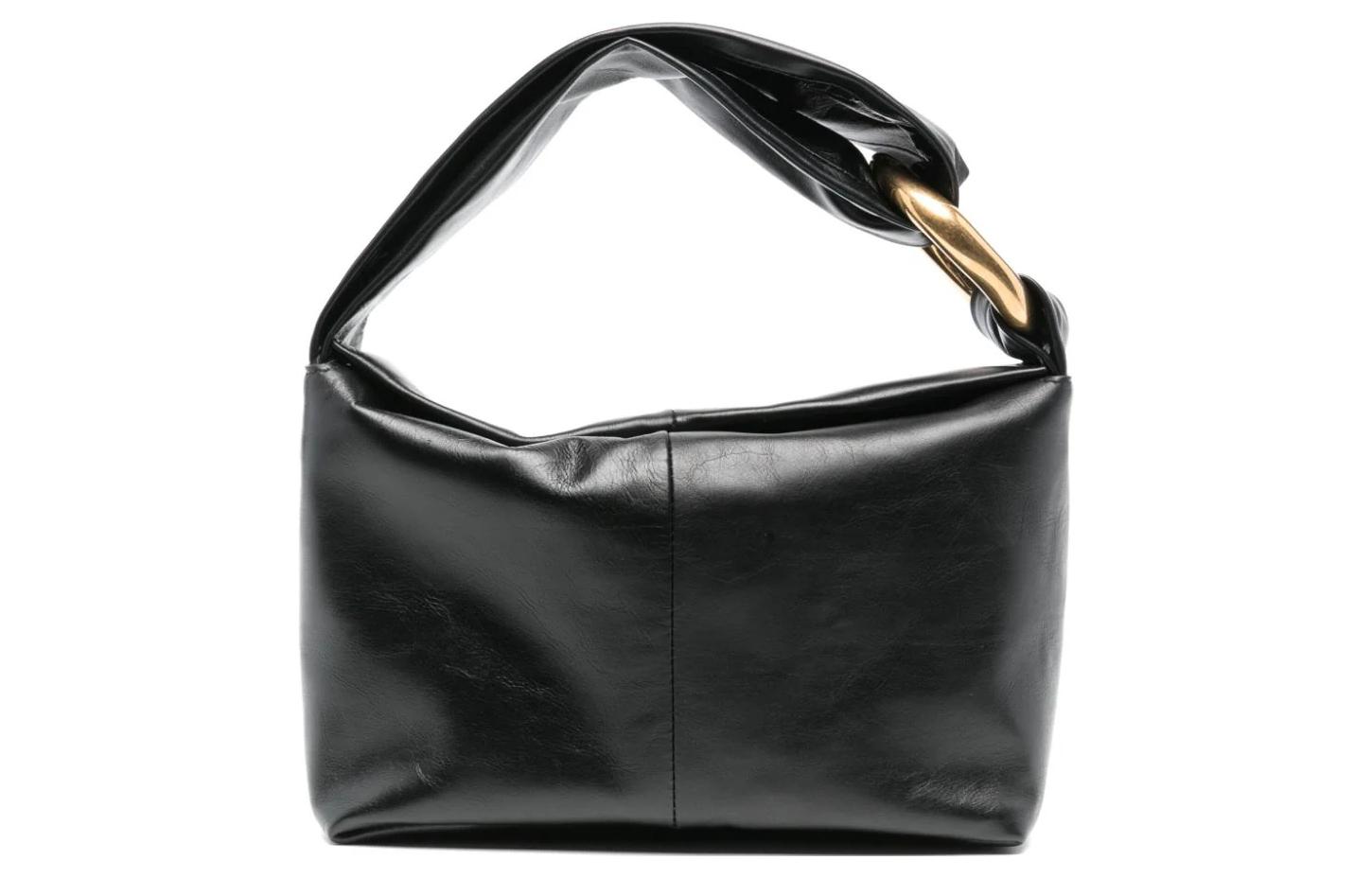 

Кожаная сумка среднего размера женская черная JIL SANDER