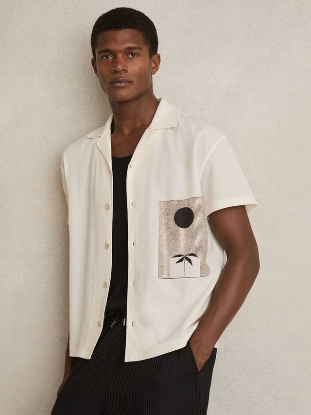 

Футболка Coast Regular Fit с коротким рукавом Reiss, White