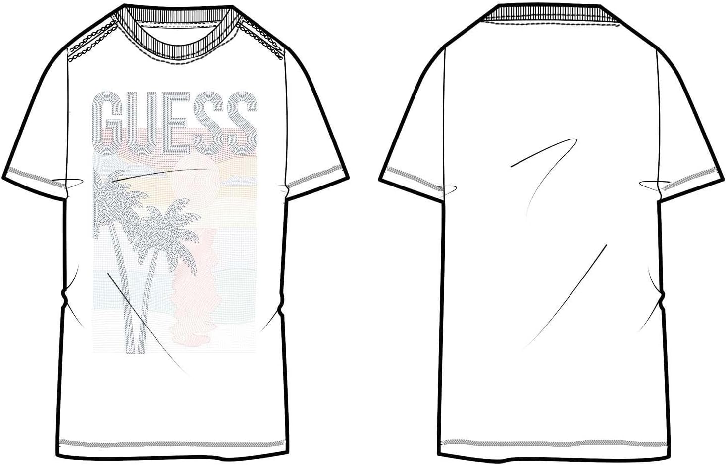 

Футболка Guess Men's SS CN GUESS PALM EMBRO TEE в стиле стритвеар