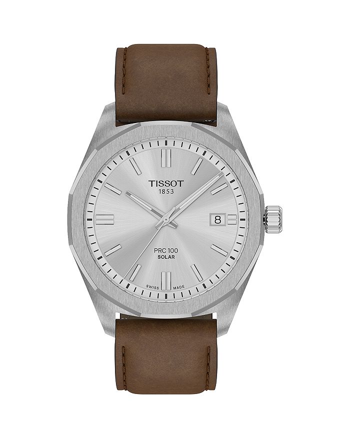 

PRC100 Солнечные часы, 39 мм Tissot, серебряный