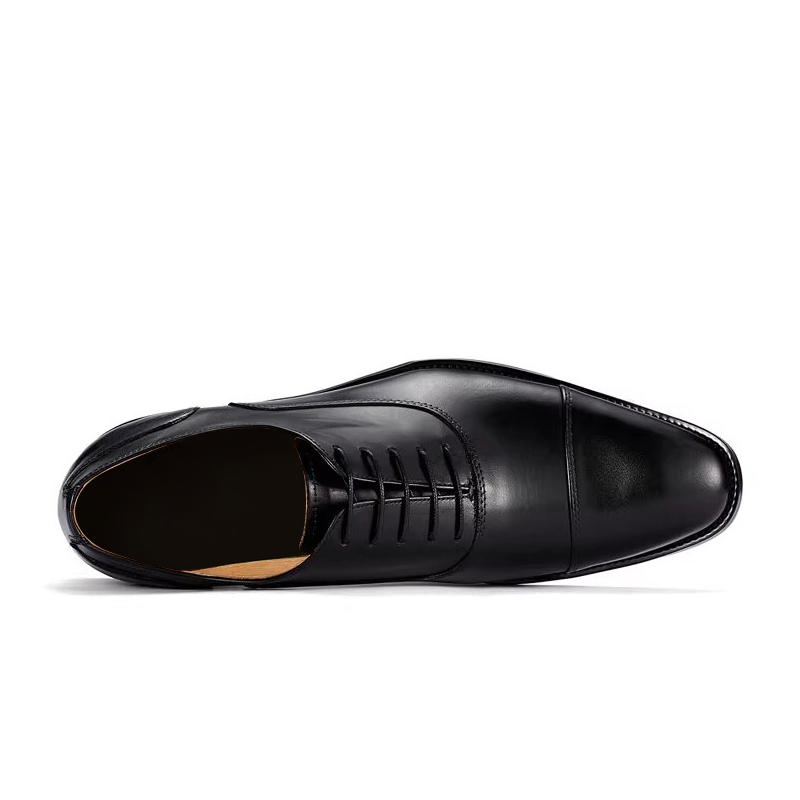 Bansley Туфли Unisex на низком каблуке с потайной платформой черные, цвет Black, Hidden Wedge — фото 4