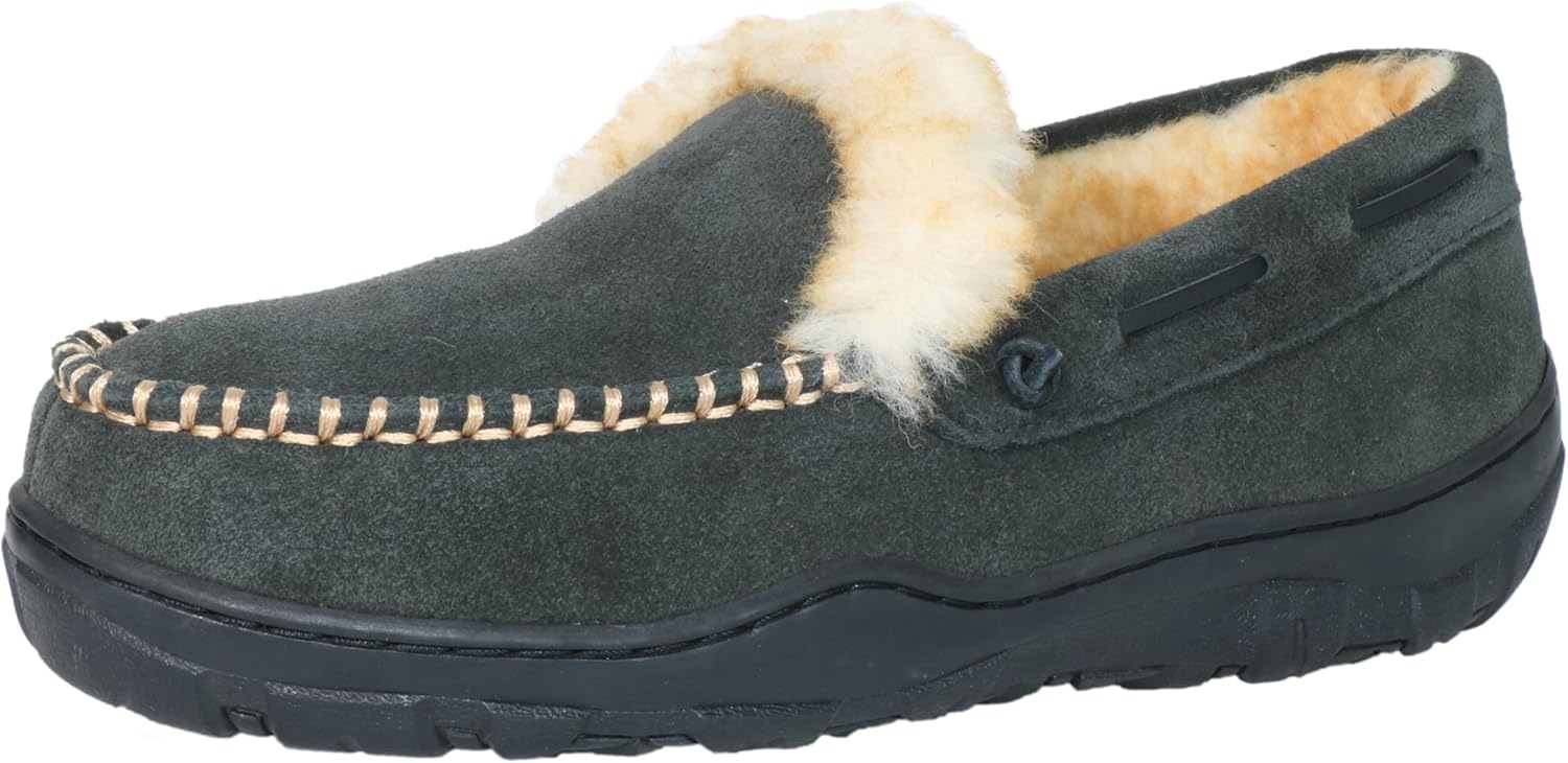 

Мужские мокасины PEDOQU с верхом из натуральной замши, подкладкой из овчины и стелькой с эффектом памяти, домашняя обувь для носки внутри и снаружи, теплые лоферы, серый/угольный