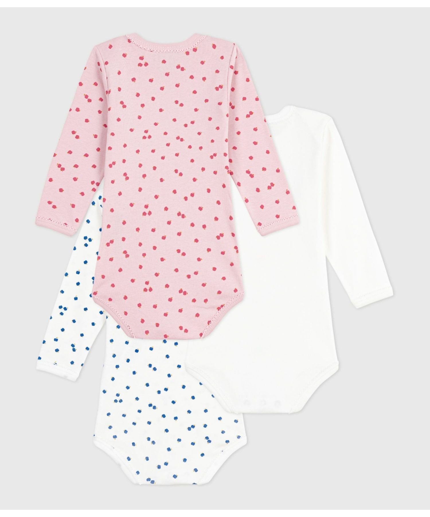 Боди с длинными рукавами (комплект из 3 предметов) PETIT BATEAU, Multicolor 1 — фото 2