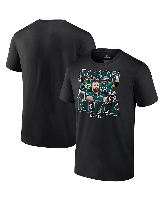 

Мужская черная футболка Jason Kelce Philadelphia Eagles Retirement Fanatics