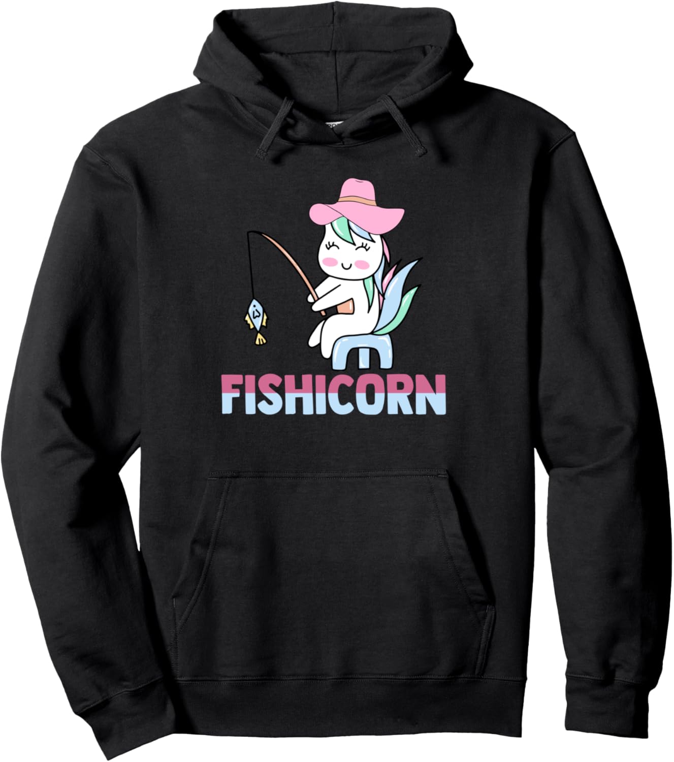 

Толстовка с капюшоном Physicorn Fish Fisher & Fishing Gifts, черный