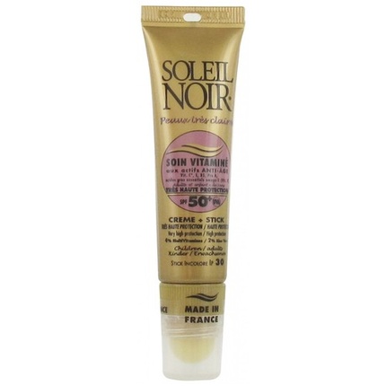 

Крем Soleil Noir Vitamin Cream для взрослых и детей SPF 50 20 мл + SPF 30 Stick 2 г Markenlos
