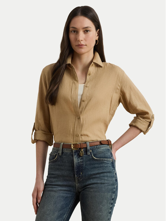 

Свободная рубашка 200782777060 Lauren Ralph Lauren, бежевый