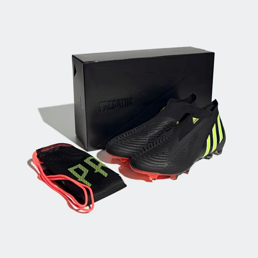 Футбольные бутсы Adidas Predator Edge.3 для твердого грунта, мужские, черный/желтый — фото 4