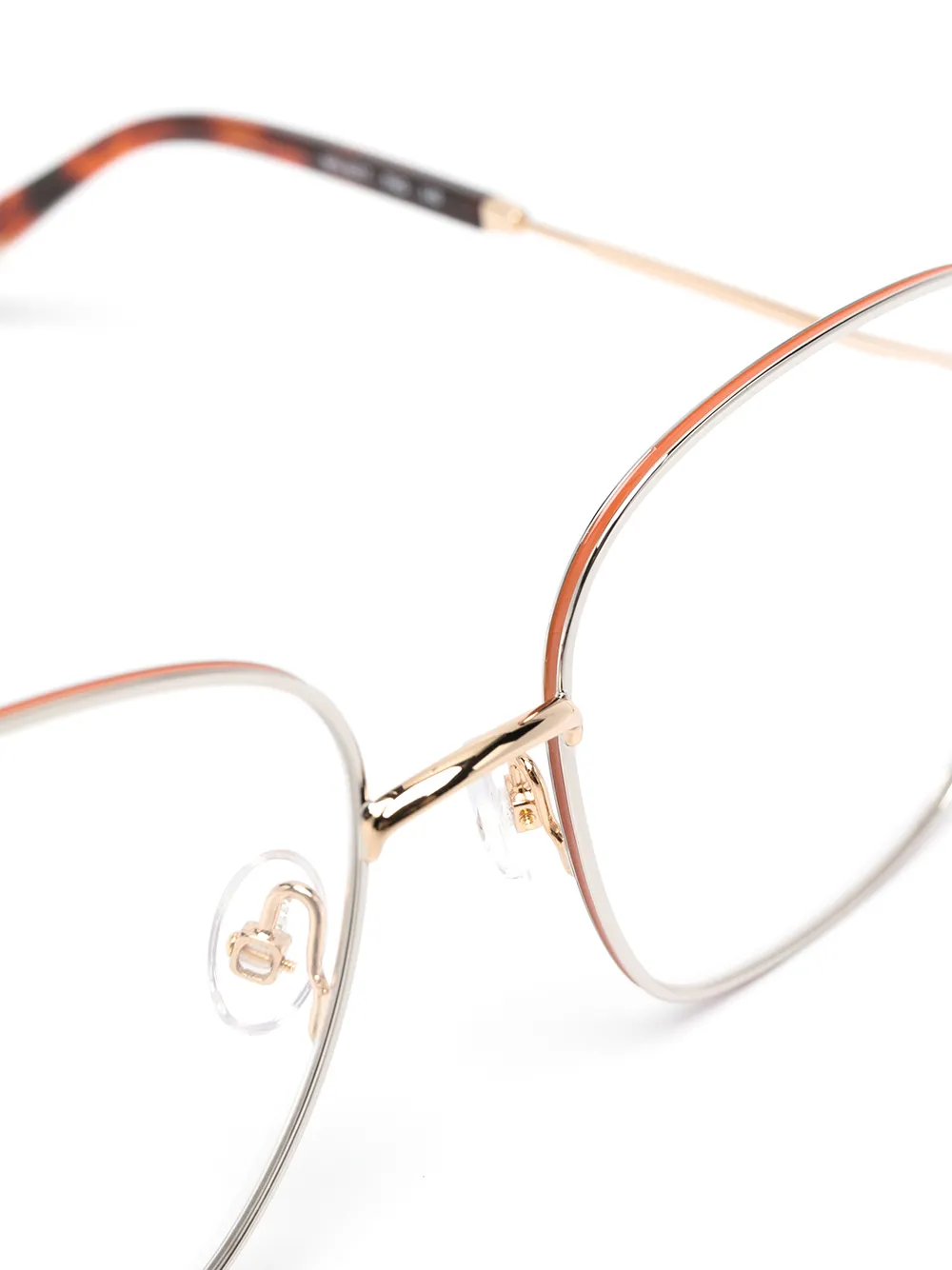 

Очки в массивной квадратной оправе MISSONI EYEWEAR, золотой