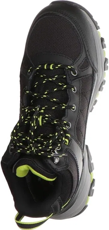Походные кроссовки Skechers Selmen Melano для мужчин, Black Leather W Synthetic Mesh — фото 3