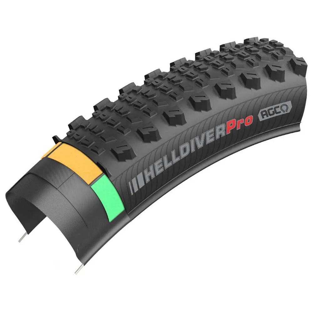 

Шина для горного велосипеда Kenda Helldiver Pro ATC 120 TPI Tubeless 27.5´´ x 2.40, черный