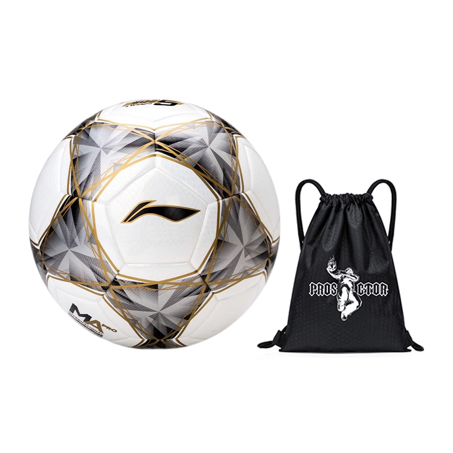 

LINING Размер 5 футбольный мяч PU бесшовный термосварной Unisex белый серебристый золотистый