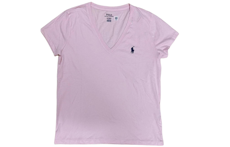 Футболка Polo Ralph Lauren V-Neck, розовый — фото 2