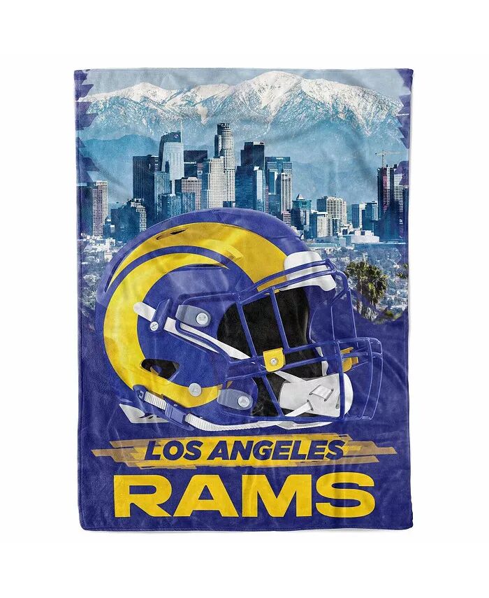 

Одеяло с городским эскизом Los Angeles Rams 66 x 90 дюймов Logo Brands, мультиколор