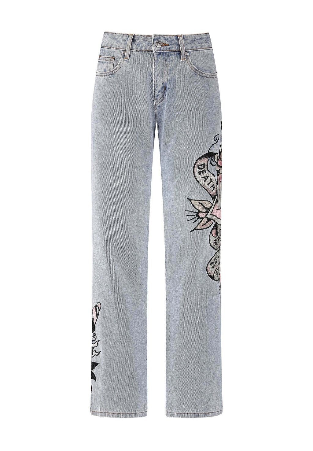 

Джинсы прямого кроя DEATH DISHONOR Ed Hardy, синий
