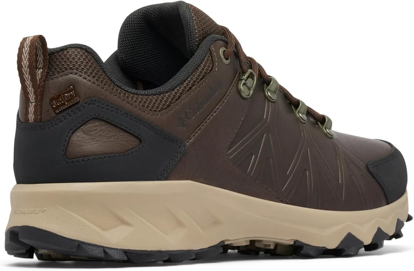 Мужские трекинговые и походные туфли Columbia Peakfreak 2 Outdry Low Rise из кожи, черный — фото 2