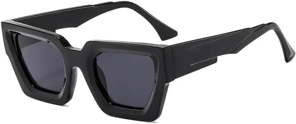 

Модные солнцезащитные очки «кошачий глаз» с широкими дужками, женские, винтажные, повседневные, с черными линзами, мужские, с защитой от УФ-излучения UV400 UJNHGQ, C1