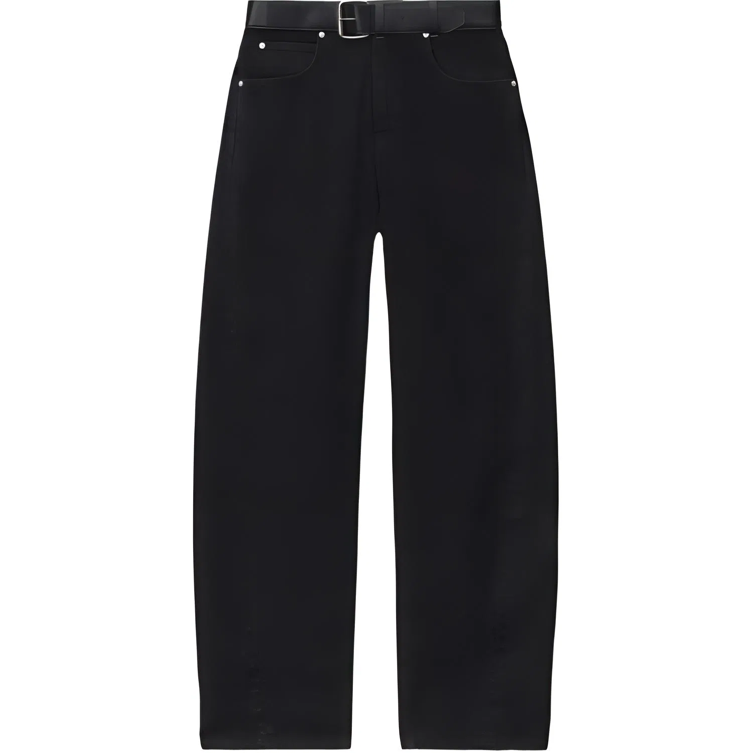 Джинсы свободного кроя с поясом Alexander Wang, Black