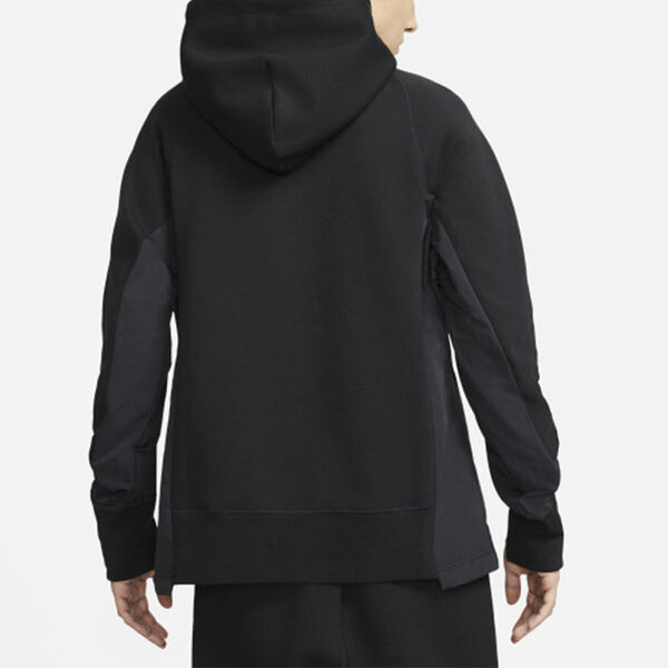 Толстовка Nike x Sacai Crossover Logo Printing Splicing Contrasting Colors Sports Asia Edition Black, черный — фото 4