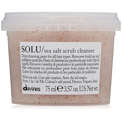

Davines Очищающий скраб с морской солью Solu Sea Salt Scrub Cleanser 3,57 унции