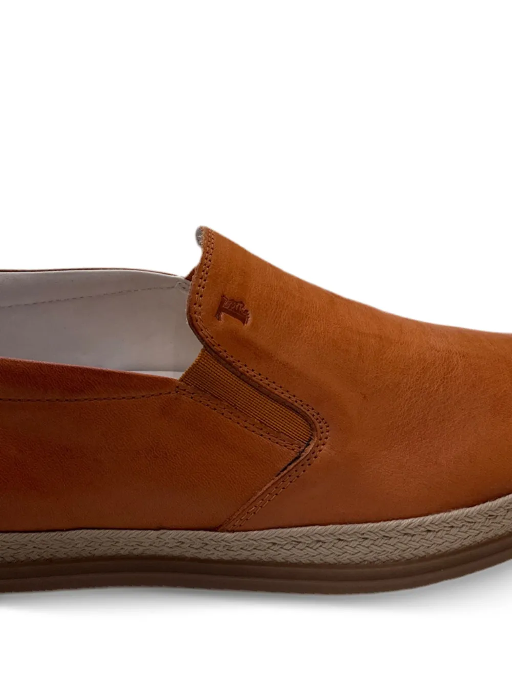 Лоферы с веревочными вставками TOD'S, оранжевый — фото 2