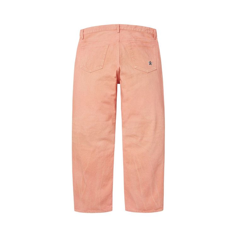 Джинсы Supreme Distressed Loose Fit Selvedge Jean, Washed Pink — фото 2