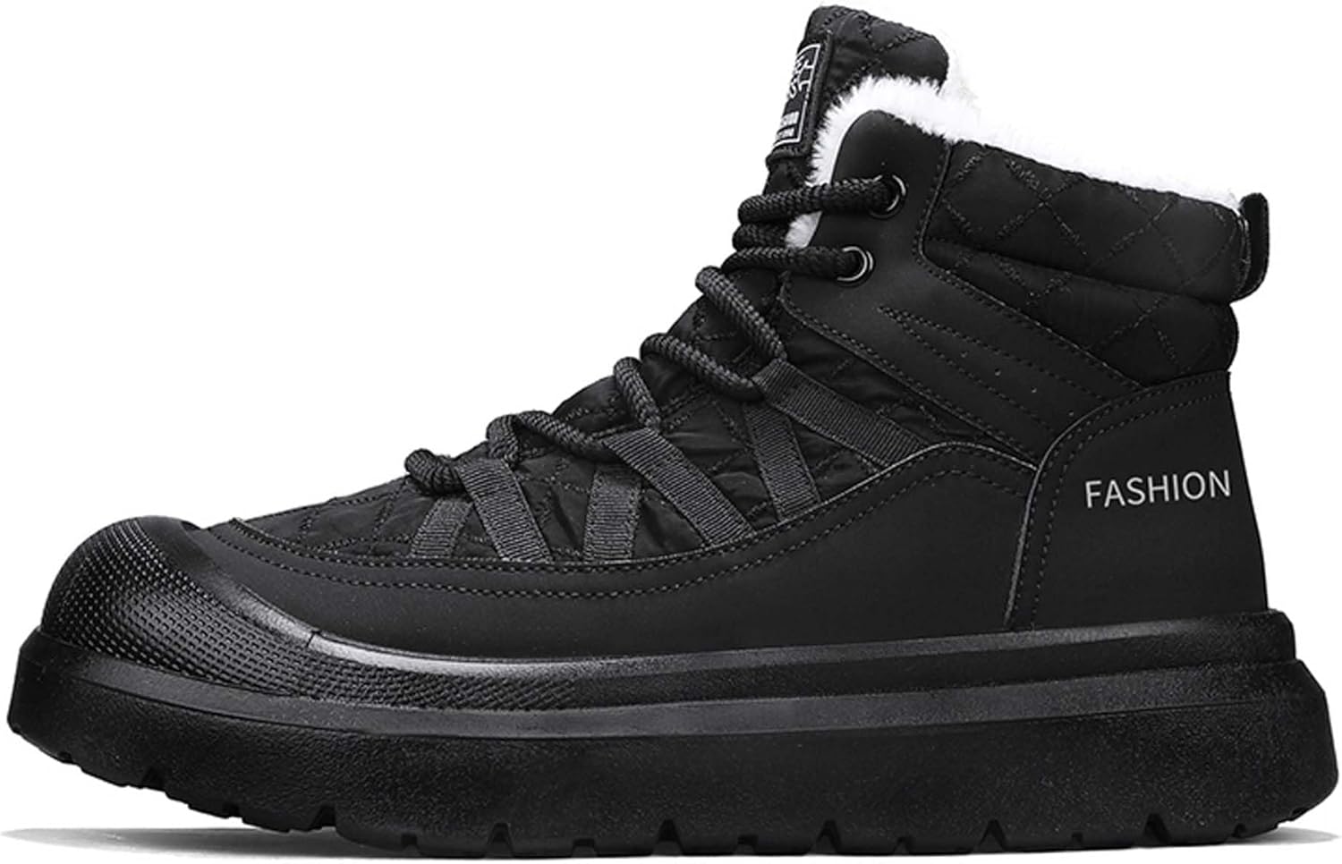 

Зимние высокие и пушистые толстые модные повседневные снежные ботинки, легкая и удобная обувь для ходьбы Generic, черный
