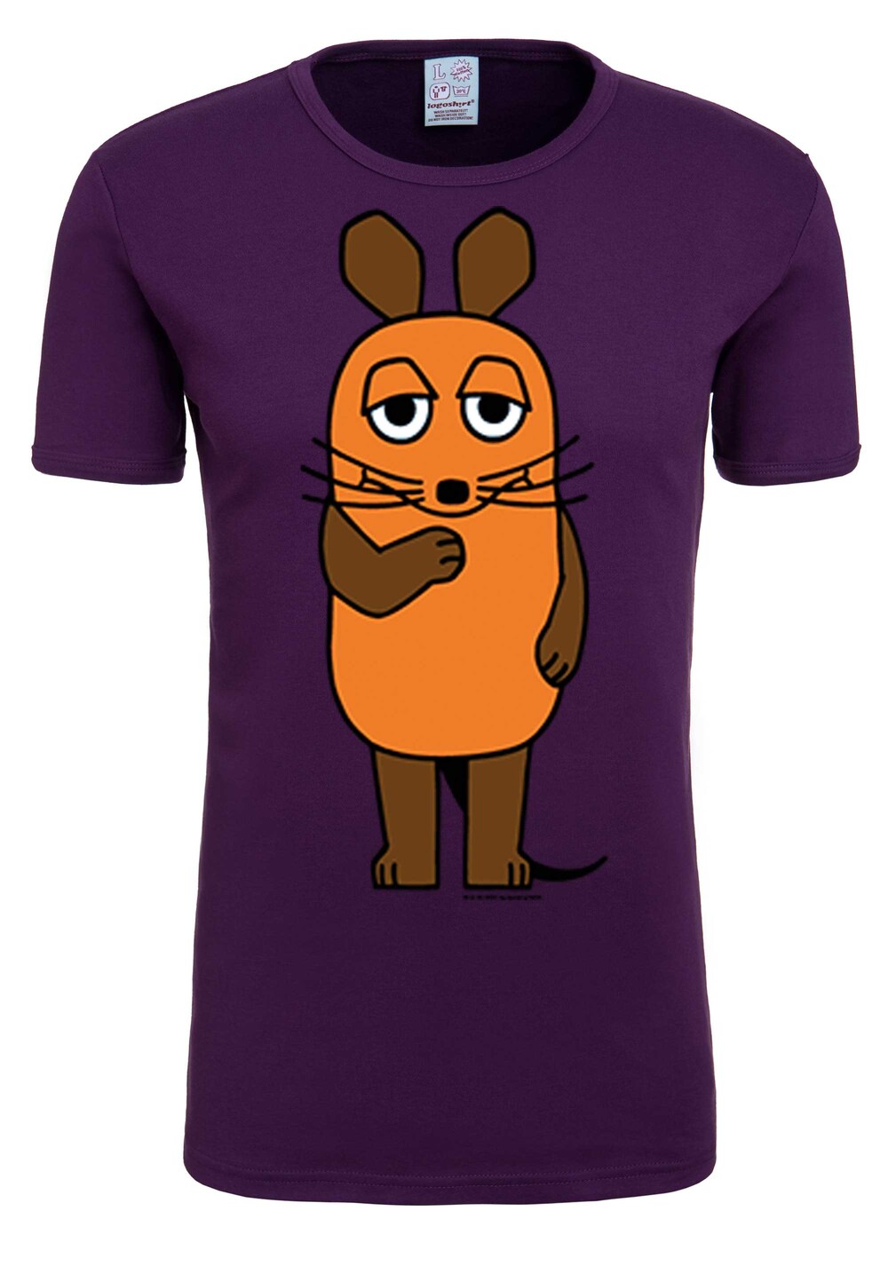 

Рубашка LOGOSHIRT Die Sendung mit der Maus, фиолетовый