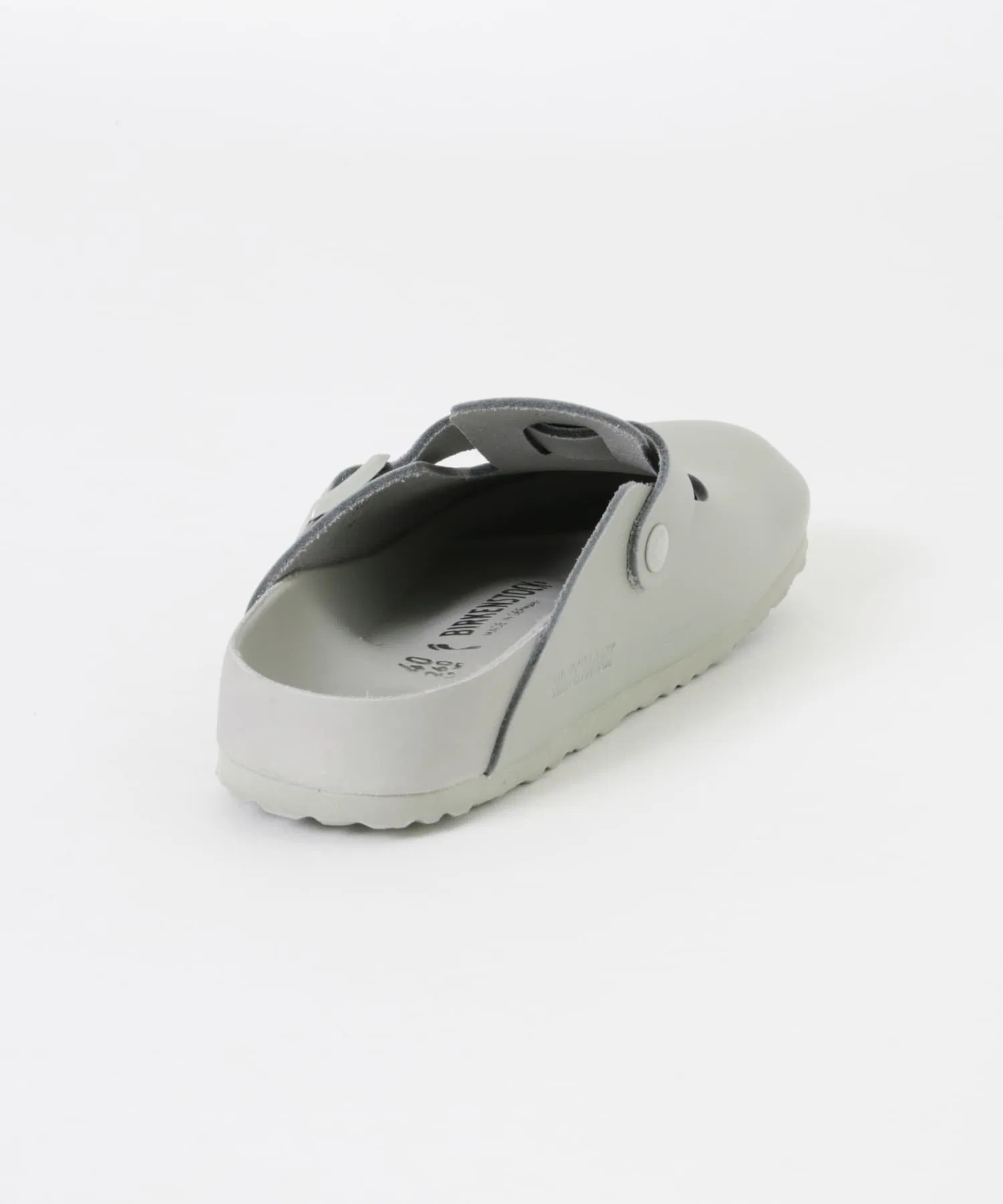 Мужские сандалии BIRKENSTOCK BOSTON из натуральной кожи серые — фото 4