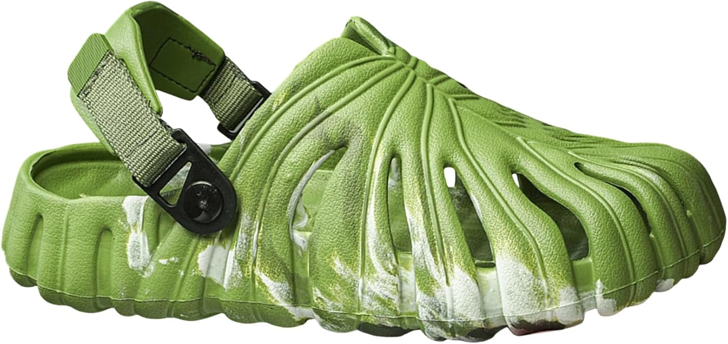

MECH-ENG Мужские и женские садовые сабо, универсальная обувь для дома и улицы, классические тапочки, камуфляжные пляжные сандалии с поддержкой свода стопы, зеленый