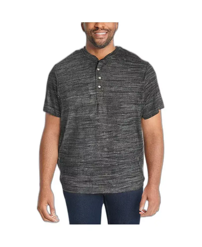 

Футболка-хенли с коротким рукавом Big & Tall by KingSize Heavyweight Boulder Creek, мультиколор