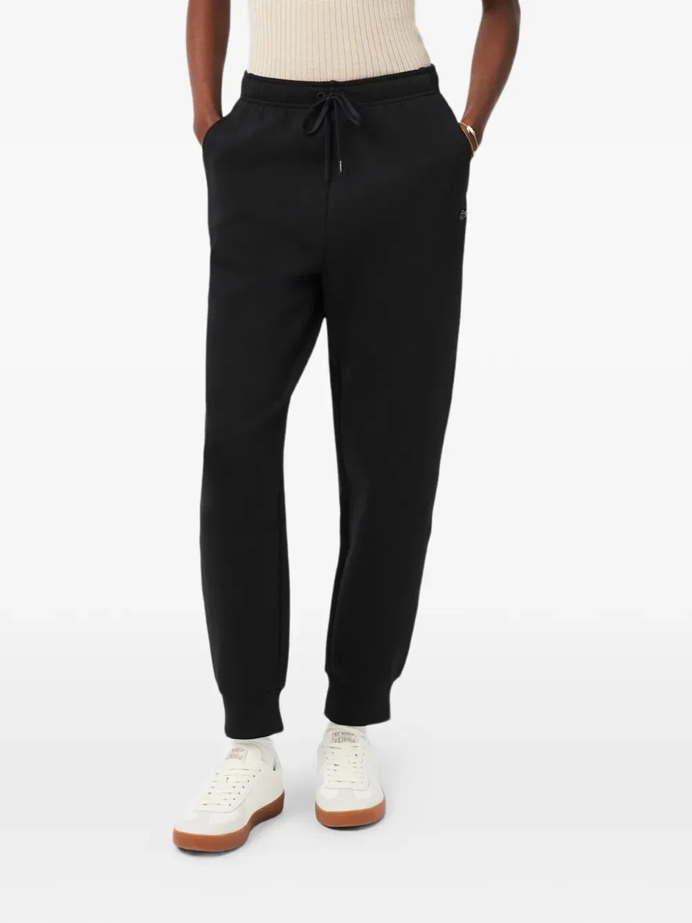 Спортивные брюки Lacoste, черные, с шнуровкой