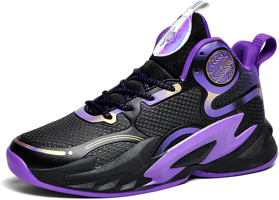 

Унисекс баскетбольные кроссовки дышащие, с нескользящей подошвой, для бега, спортивные модные кеды с амортизацией Welrung, пурпурный