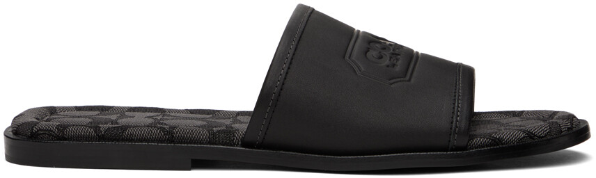 

Черные фирменные жаккардовые сандалии Coach 1941
