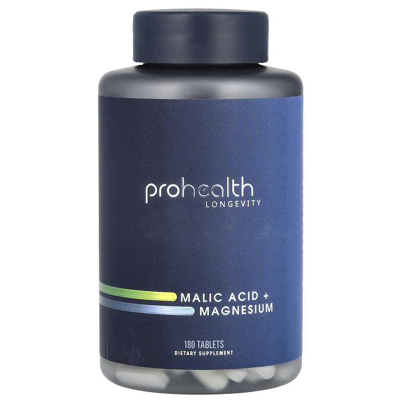 

ProHealth Longevity, Яблочная кислота + магний`` 180 таблеток
