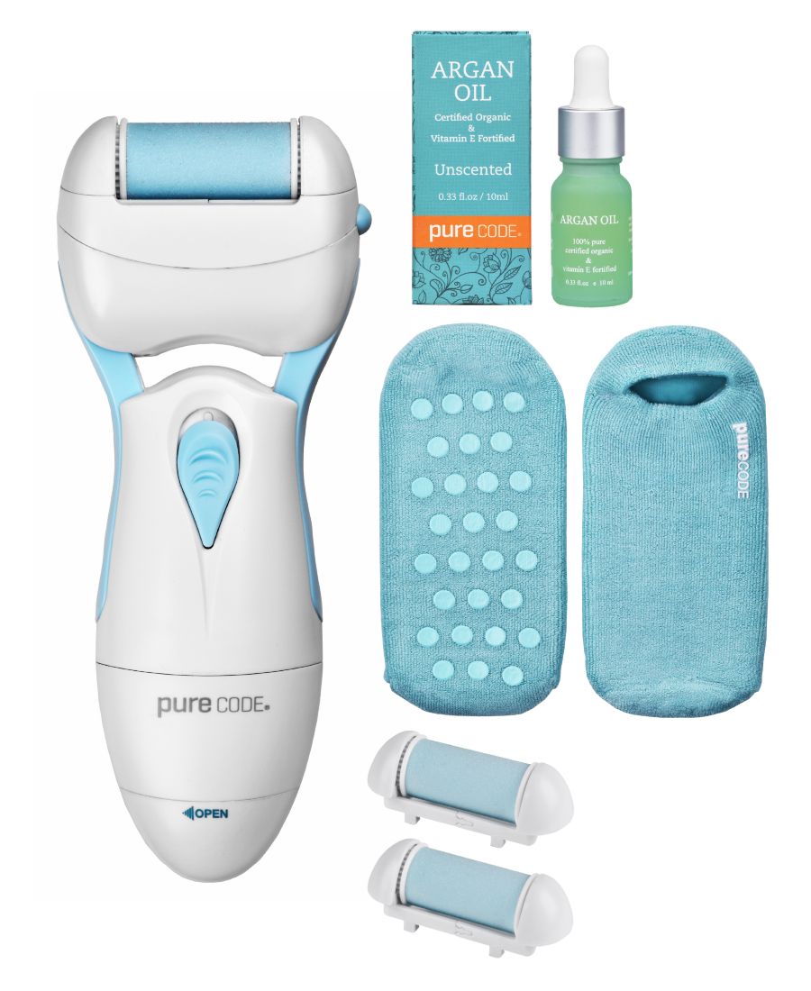 

Набор для ухода за педикюром из 3 этапов с аргановым маслом без запаха, носки 6-9 размера, 4 предмета PURECODE, Aqua