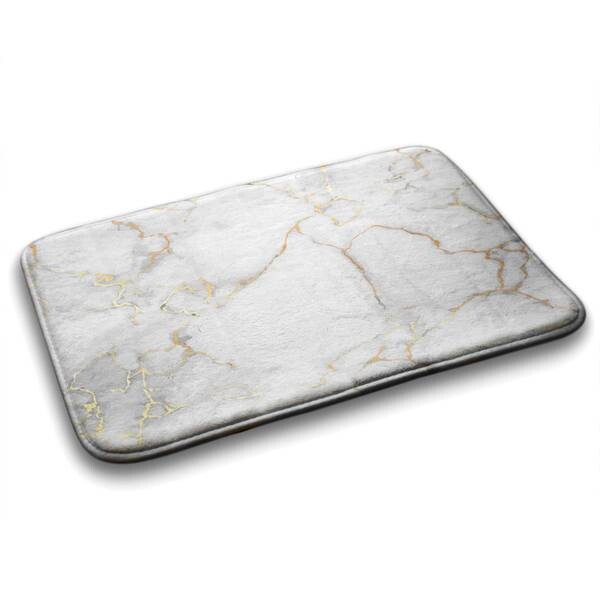 

Коврик для ванной Tulup Heller Marmor, 90x1x90 см, белый