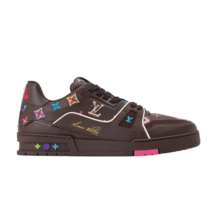 Кроссовки Louis Vuitton LV Trainer, коричневый