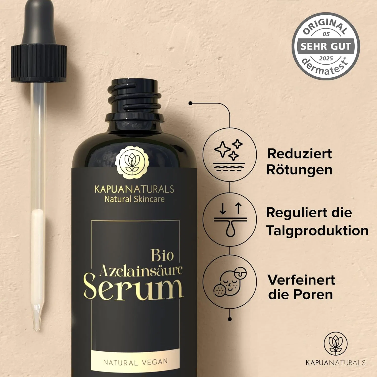 Сыворотка Kapua Naturals — С азелаиновой кислотой и пантенолом от — фото 3