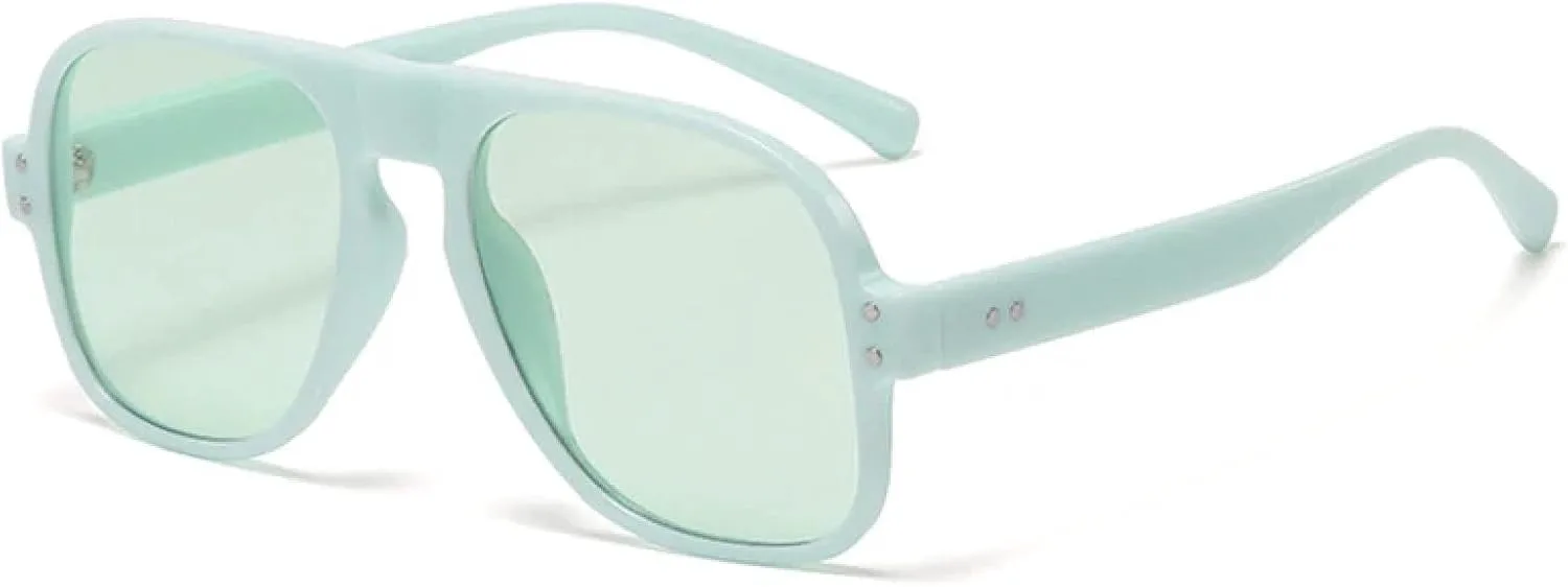 

Солнцезащитные очки с защитой от УФ-излучения UV400 для женщин и мужчин | Яркие оттенки с заклепками | для занятий спортом на открытом воздухе DSVIGF, Green Green