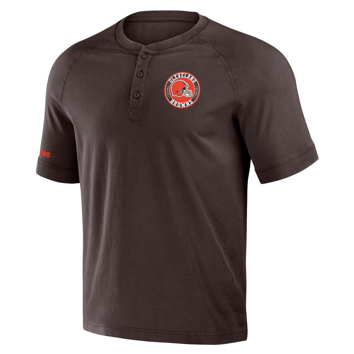 Мужская футболка NFL x Darius Rucker Collection от Fanatics Brown Cleveland Browns потертая футболка Хенли с регланом — фото 2