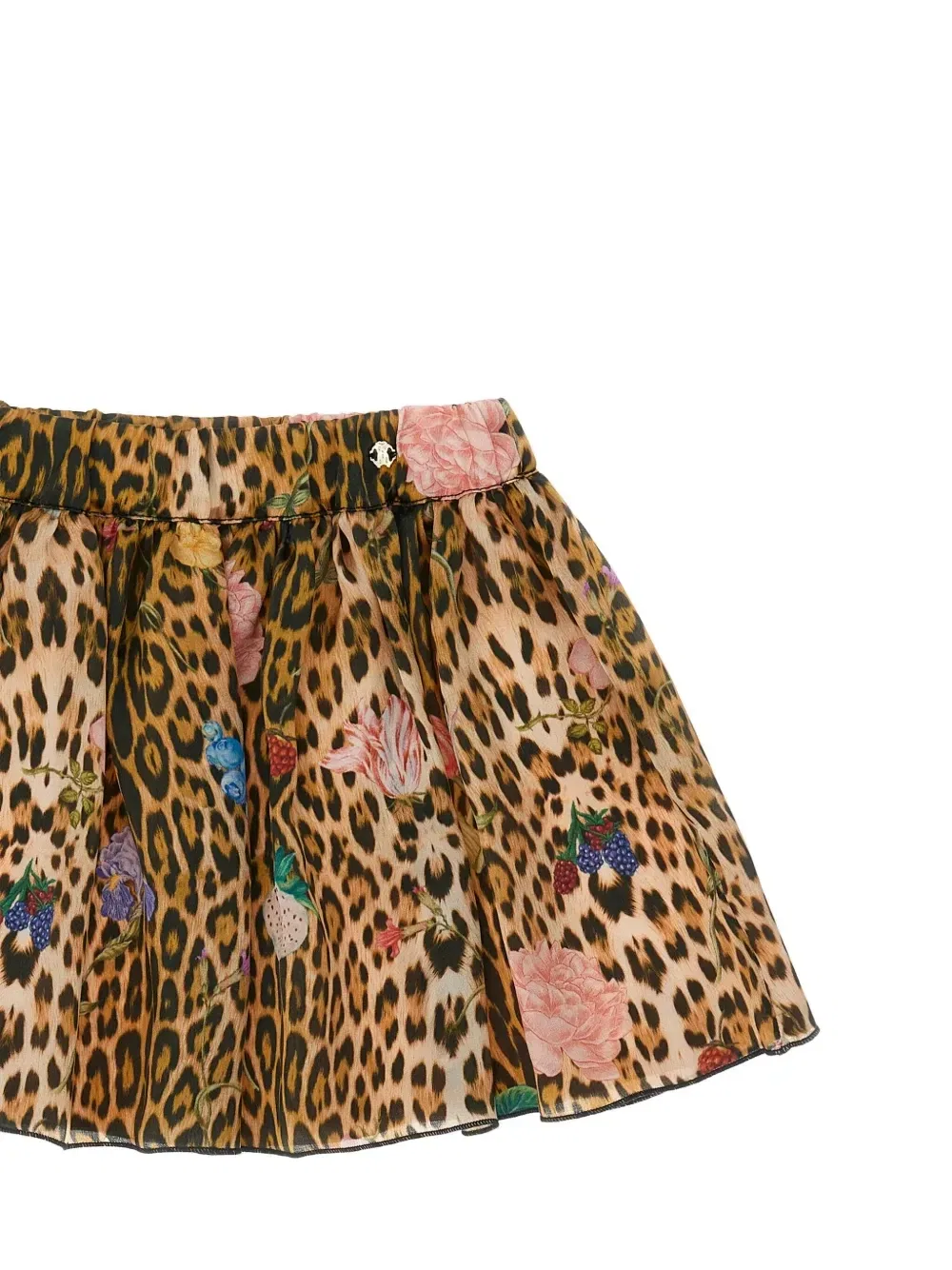 Юбка с леопардовым принтом Roberto Cavalli Junior, коричневый — фото 3