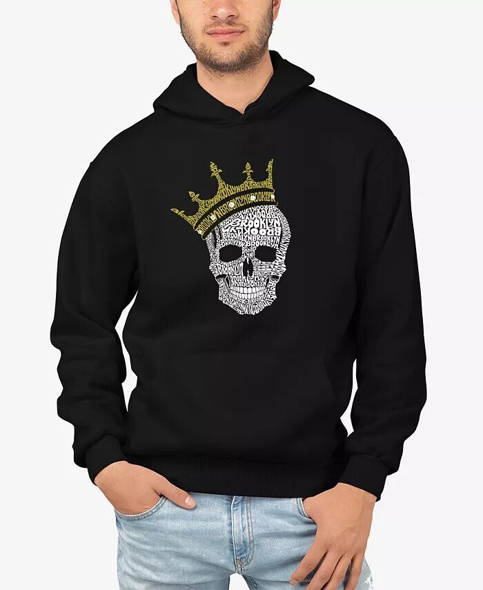 

Мужская толстовка с капюшоном Brooklyn Crown Word Art LA Pop Art, черный