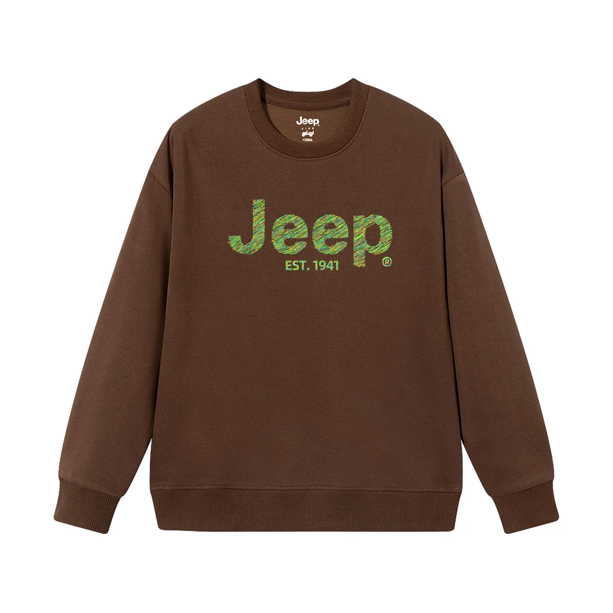 Толстовка с круглым вырезом для школьников Jeep, Coffee[Fleece-Lined]