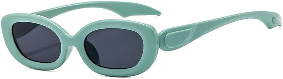 

Модные очки в маленькой оправе 2027 года, популярные овальные солнцезащитные очки, стильные очки для уличной фотографии, ретро-солнцезащитные очки MTZJH, Mint Green