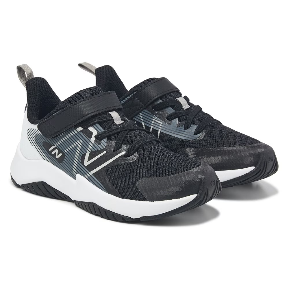 

Детские широкие кроссовки для бега New Balance, little kid, black/white